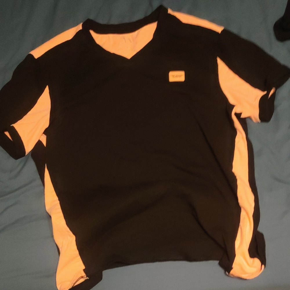 Armani Exchange Black and Orange Tee